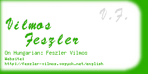 vilmos feszler business card